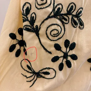 VTG 70s Butter Yellow Floral Embroidered House Dress Boho Granny Ecuador Small thumbnail 6