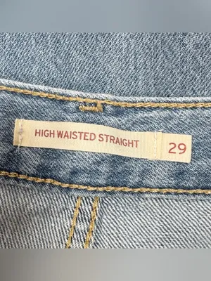 Levi’s High Waist‎ Straight Leg Jeans Light Blue Women Size 29 thumbnail 10