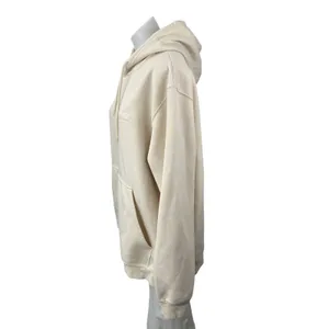 Adidas Cream Logo Long Sleeve Yoga Athletic Activewear Hoodie Sweatshirt Top XL thumbnail 3