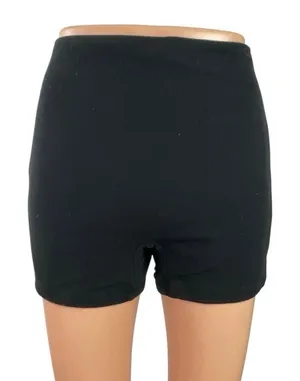 Princess Polly Keanu Black Ribbed Skinny Yoga Athletic Activewear Biker Shorts 4 thumbnail 1