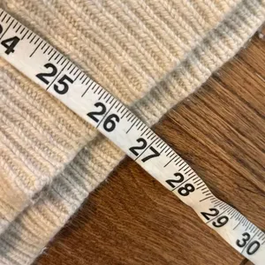 L.L. Bean wool ivory cableknit turtleneck sweater xl petite thumbnail 7