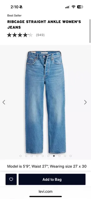 Levi’s Ribcage Straight Ankle Jeans thumbnail 4