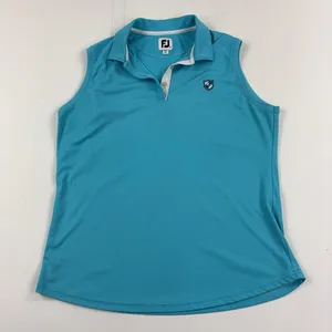 FootJoy Polo Shirt Womens XL Blue Sleeveless Golf Lightweight Polyester Top thumbnail 1