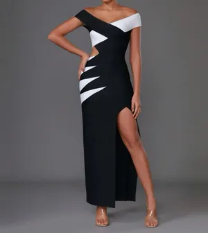 Boutique Black Off-The-Shoulder Maxi Prom/Formal Dress thumbnail 5