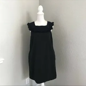 Madewell Black Sundream Fringe Cotton Shift Dress thumbnail 3