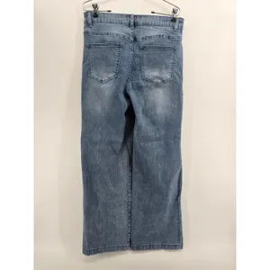 Coco + Carmen Jeans Womens L Wide Leg Blue Light Wash High Rise Stretch EUC thumbnail 3