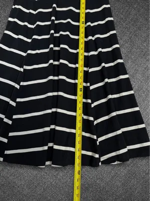 Who What Wear Black And White Striped Ruffle Sleeve Dress thumbnail 7
