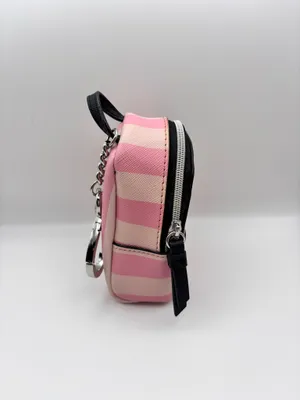 Victoria's Secret heritage stripe mini backpack keychain thumbnail 2