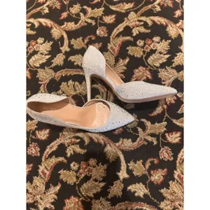 BCBG Generation Light Gray Bling Heels 4 Wedding Or Formal Event Sz 10 thumbnail 6