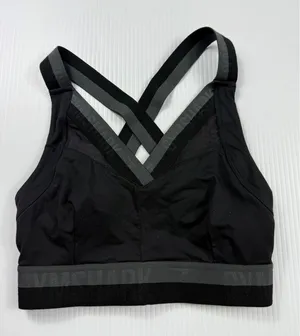 Gymshark Sports Bra Criss Cross Medium‎ Support Activewear Black Size S thumbnail 1