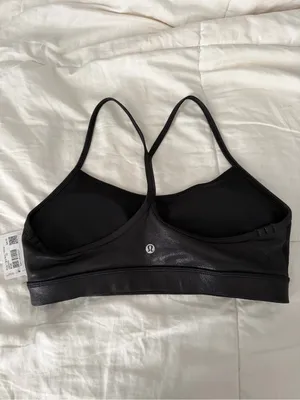 lululemon athletica Black Shimmer Strappy Sports Bra thumbnail 4
