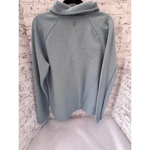 KUHL Quinn Quilted Pullover Light‎ Blue Snap Neck Sweater Womens XL 108846 thumbnail 2