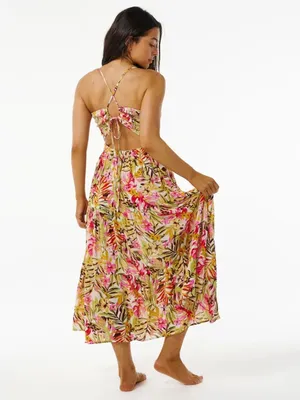 Rip Curl Copacabana Midi Dress White Pink thumbnail 8