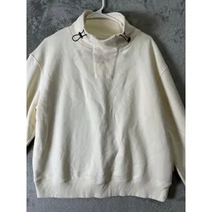 Varley Woods Sweat Sweatshirt Medium Ivory Cream Mock Neck Pullover‎ Athleisure thumbnail 2