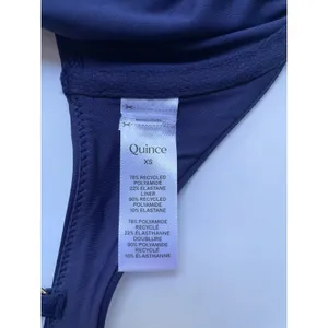 Quince Demi Bikini Swim Top Underwire Navy Blue Size XS NEW thumbnail 7