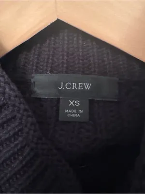 J. Crew Black Chunky Knit Turtleneck Sweater thumbnail 2
