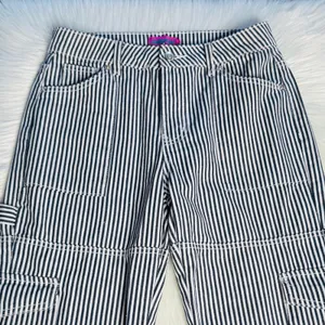 Edikted Black and White Stripe Out Cargo Pants thumbnail 3
