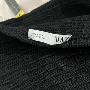Zara Black Knit Top with White Sleeves thumbnail 5