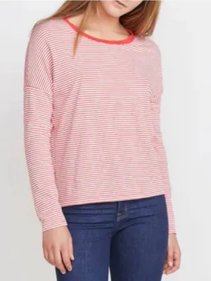Marine Layer Valerie Striped Long Sleeve Shirt Small thumbnail 1