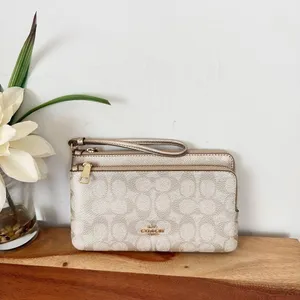 NWT Coach Double Zip Wallet In‎ Signature Canvas thumbnail 2