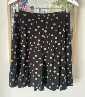 GAP Y2K Vintage Stretch Polka Dot A-Line Knee Length Mini Skirt Small thumbnail 1