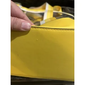 Large Yellow Trimmed Clear Bag Stadium Tote Game Day Beach Concert Sports Vacay thumbnail 7