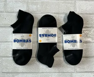Bombas No-Show Socks - Black (3-Pack) thumbnail 1