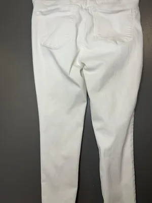 Old Navy Jeans Womens 8 Regular White Mid Rise Rockstar Skinny Stretch Denim thumbnail 6