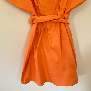 Lovers + Friends Leigh Cotton Poplin Tie Waist Mini Wrap Dress Sherbert Orange thumbnail 7