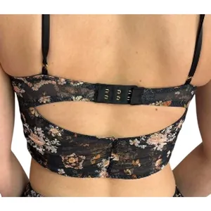 Victoria's Secret Multicolor Floral Black Mesh Top Womens Xsmall thumbnail 5