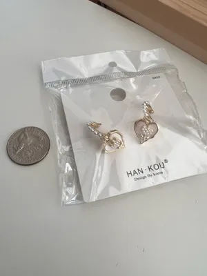 Gold Plated Pearl Flower Earrings thumbnail 4