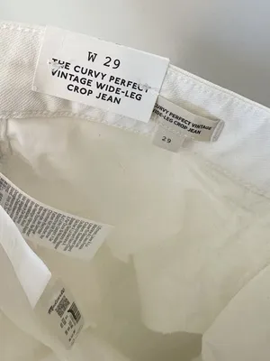 NWT Madewell The Curvy Perfect Vintage Wide-Leg Crop Jean in White - Size: 29 thumbnail 5