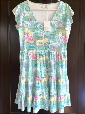 NWT Smith & Quinn Delaney Tiered Flutter Sleeve Dress Size Small thumbnail 1
