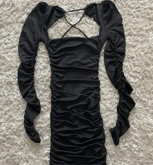 Oh Polly Black Long Sleeve Mini Dress thumbnail 2