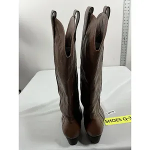 Womans Pb3 Pre Rolida Pullon Knee High Western Boots 9.5 Brown Block Heel thumbnail 4