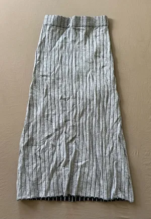 Static Rib Knit Column Midi Skirt thumbnail 1