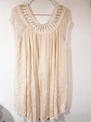 Free People Boho Sundancer Crochet Dress Cream Size Medium thumbnail 5