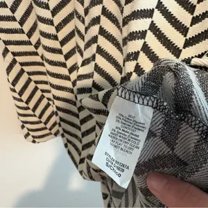 Le Lis‎ Samia knit jacquard fit and flare sweater dress black and cream small thumbnail 3