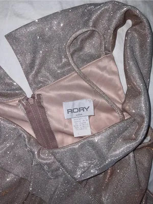 Sparkling Rose Gold Fit-and-Flare Party Dress thumbnail 4