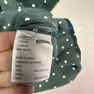 Elodie‎ Dark Green Polka Dot Blouse thumbnail 6