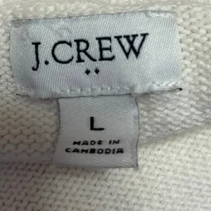 J.Crew Women's Cream Fair Isle Holiday Christmas Pullover Sweater Top Size L thumbnail 4