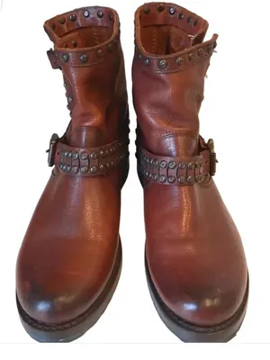 Frye Veronica cognac leather moto boots. Size 8 thumbnail 2