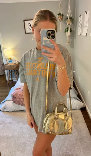 ZARA Buckled Gold Purse thumbnail 4