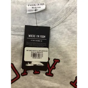 Where I'm From Game Day Boots Cropped Crewneck Sweatshirt Ash‎ Grey Medium NEW thumbnail 4