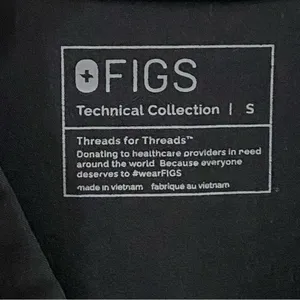 FIGS FW1100 Black Casma Three-Pocket V-Neck Scrub Top Size S thumbnail 13