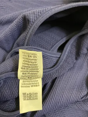 PINK Victoria's Secret Deep Blue Long Sleeve Top with an opening at the back thumbnail 4