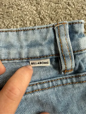 Billabong Light Blue Distressed Denim Cutoff Shorts thumbnail 3