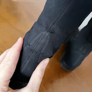 Stuart Weitzman • 5050 Stretch Suede Boots black tall low heel knee high otk thumbnail 16