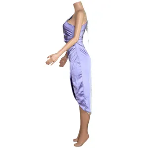 ELLIATT Cassini One Shoulder Dress, Lilac, Small thumbnail 8