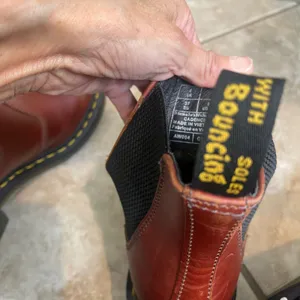 Dr Martens Cadence Cherry Red Leather Block Heel Chelsea Boots Womens 6 US/4 UK thumbnail 8
